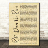 Harry Chapin Roll Down the River Rustic Script Song Lyric Quote Music Print