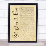 Harry Chapin Roll Down the River Rustic Script Song Lyric Quote Music Print