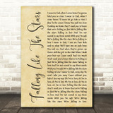 James Arthur Falling Like The Stars Rustic Script Song Lyric Quote Music Print