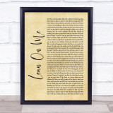 Kirk Franklin Lean On Me Rustic Script Song Lyric Quote Music Print