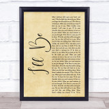 Reba McEntire I'll Be Rustic Script Song Lyric Quote Music Print