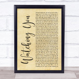 Rodney Atkins Watching You Rustic Script Song Lyric Quote Music Print