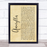 Shinedown Amaryllis Rustic Script Song Lyric Quote Music Print