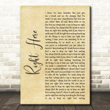 Staind Right Here Rustic Script Song Lyric Quote Music Print