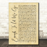 Switchfoot Enough To Let Me Go Rustic Script Song Lyric Quote Music Print