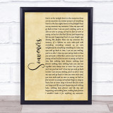 Switchfoot Souvenirs Rustic Script Song Lyric Quote Music Print