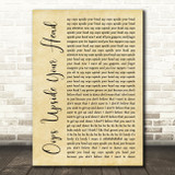 The Gap Band Oops Upside Your Head Rustic Script Song Lyric Quote Music Print