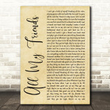 The Revivalists All My Friends Rustic Script Song Lyric Quote Music Print