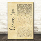 Thomas Rhett Craving You Rustic Script Song Lyric Quote Music Print