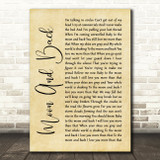 Alice Kristiansen Moon And Back Rustic Script Song Lyric Quote Print