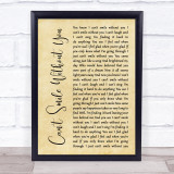 Barry Manilow Can't Smile Without You Rustic Script Song Lyric Quote Print