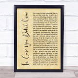 Brett Young In Case You Didn't Know Rustic Script Song Lyric Quote Print