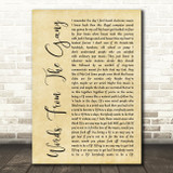 Coone Words From The Gang Rustic Script Song Lyric Quote Print