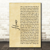 Depeche Mode Home Rustic Script Song Lyric Quote Print
