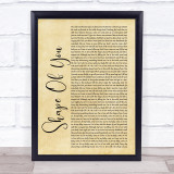 Ed Sheeran Shape Of You Rustic Script Song Lyric Quote Print