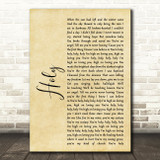 Florida Georgia Line Holy Rustic Script Song Lyric Quote Print