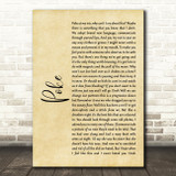 Frightened Rabbit Poke Rustic Script Song Lyric Quote Print