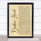 James Blunt Bonfire Heart Rustic Script Song Lyric Quote Print