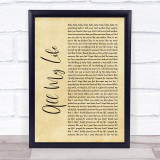 K-Ci & JoJo All My Life Rustic Script Song Lyric Quote Print