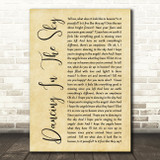 Dani And Lizzy Dancing In The Sky Rustic Script Song Lyric Quote Print