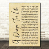 Manic Street Preachers A Design For Life Rustic Script Song Lyric Quote Print