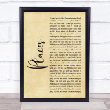 Martin Solveig Places Rustic Script Song Lyric Quote Print