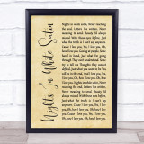 Moody Blues Nights In White Satin Rustic Script Song Lyric Quote Print
