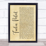 Pink Fuckin' Perfect Rustic Script Song Lyric Quote Print