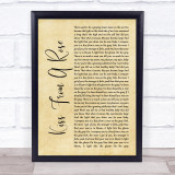 Seal Kiss From A Rose Rustic Script Song Lyric Quote Print
