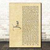 Spandau Ballet True Rustic Script Song Lyric Quote Print