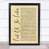 The Courteeners Last Of The Ladies Rustic Script Song Lyric Quote Print