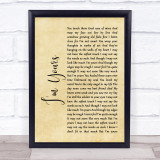 The Script I'm Yours Rustic Script Song Lyric Quote Print
