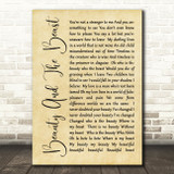 Stevie Nicks Beauty And The Beast Rustic Script Song Lyric Quote Print