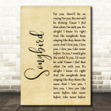 Eva Cassidy Songbird Rustic Script Song Lyric Quote Print