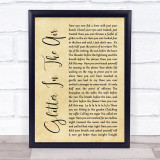 Pink Glitter In The Air Rustic Script Song Lyric Quote Print