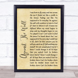 Seether Against The Wall Rustic Script Song Lyric Quote Print
