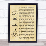 Stevie Wonder Ribbon In The Sky Rustic Script Song Lyric Quote Print