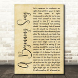 The Decemberists A Beginning Song Rustic Script Song Lyric Quote Print