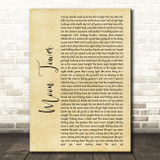 The Dirty Heads Moon Tower Rustic Script Song Lyric Quote Print