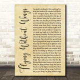 Westlife Flying Without Wings Rustic Script Song Lyric Quote Print
