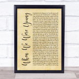 Adele When We Were Young Rustic Script Song Lyric Quote Print