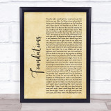Kate Nash Foundations Rustic Script Song Lyric Quote Print