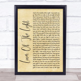 Mumford & Sons Lover Of The Light Rustic Script Song Lyric Quote Print