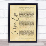 Peter Gabriel In Your Eyes Rustic Script Song Lyric Quote Print