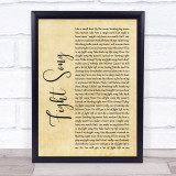Rachel Platten Fight Song Rustic Script Song Lyric Quote Print