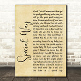 Sylvia Teller Special Way Rustic Script Song Lyric Quote Print
