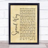 Sylvia Teller Special Way Rustic Script Song Lyric Quote Print