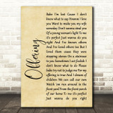 The Avett Brothers Offering Rustic Script Song Lyric Quote Print
