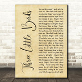 Bob Marley Three Little Birds Rustic Script Song Lyric Quote Print