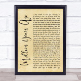 Adele Million Years Ago Rustic Script Song Lyric Print